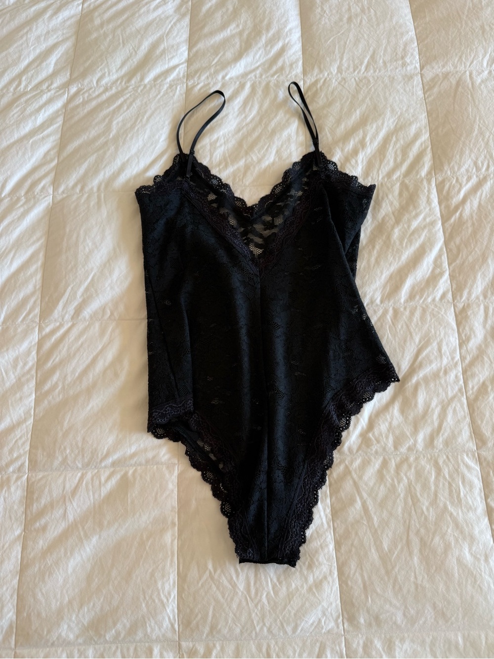 Anthropologie Lace Black Body Suit
